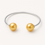 Bracciale - Perle Coltivate D'acqua Dolce Diametro 9-10 mm Oro - Argento 925 millesimi