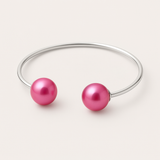 Bracciale - Perle coltivate d'acqua dolce Diametro 9-10 mm Rosa fucsia - Argento sterling 925