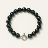 Bracciale Perle Cutlure Rotonde 7-8 mm Nera Tahiti