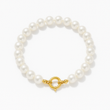 Bracciale - Perle Coltivate Rotonde 6-7 mm Oro Bianco-Giallo