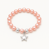 Bracciale portafortuna - Perla d'acqua dolce - Rotonda 5-6 mm Rosa