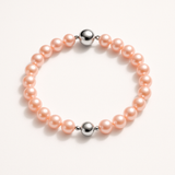 Bracciale portafortuna - Perla d'acqua dolce - Rotonda 5-6 mm Rosa