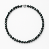 Collana - Perla d'acqua dolce - Semitonda 5-6 mm Nera Tahiti - Gioielli da donna