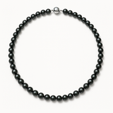 Collana - Perla d'acqua dolce - Semitonda 6-7 mm Nera Tahiti - Gioielli da donna