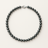 Collana - Perla d'acqua dolce - Semitonda 6-7 mm Nera Tahiti