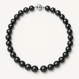 Collana - Perla d'acqua dolce - Semitonda 9-10 mm Nera Tahiti - Gioielli da donna
