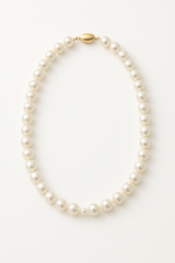 Collana lunga - Perla coltivata d'acqua dolce - Barocca 8-9 mm Bianca - Gioielli da donna